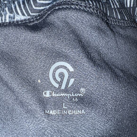 Champion Womens Sz L Lined Running Shorts Black Athletic‎ Gym Workout Reflective - Picture 2 of 8